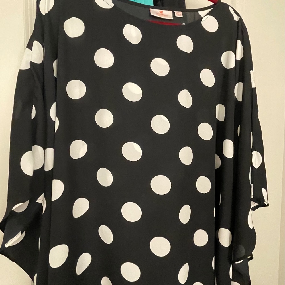 Quacker Factory Polka Dot Party Poncho - NEW